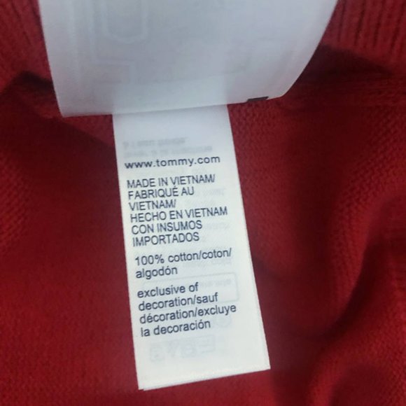 Tommy Hilfiger 78J1107 600 / 78J3765 Cotton Quarter Zipper Sweater NWT - Picture 7 of 7